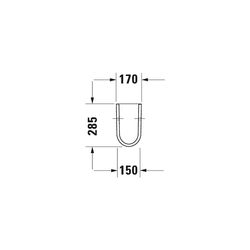 Duravit Starck 3 Halbsäule aus Keramik 315x170x320mm, Weiß Hochglanz, wandhäng., fü... DURAVIT-0865150000 4021534222993 (Abb. 1)