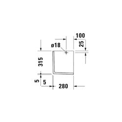 Duravit Starck 3 Halbsäule aus Keramik 315x170x320mm, Weiß Hochglanz, wandhäng., fü... DURAVIT-0865150000 4021534222993 (Abb. 1)