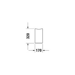Duravit Starck 3 Halbsäule aus Keramik 315x170x320mm, Weiß Hochglanz, wandhäng., fü... DURAVIT-0865150000 4021534222993 (Abb. 1)
