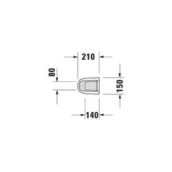 Duravit Starck 3 Standsäule aus Keramik 210x150x705mm, Weiß Hochglanz, bodenstehend... DURAVIT-0865160000 4021534223044 (Abb. 1)