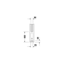Duravit Starck 3 Standsäule aus Keramik 210x150x705mm, Weiß Hochglanz, bodenstehend... DURAVIT-0865160000 4021534223044 (Abb. 1)