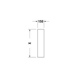 Duravit Starck 3 Standsäule aus Keramik 210x150x705mm, Weiß Hochglanz, bodenstehend... DURAVIT-0865160000 4021534223044 (Abb. 1)