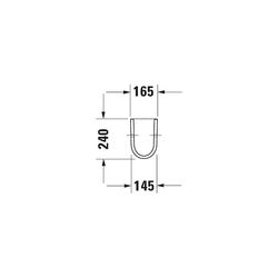 Duravit Starck 3 Halbsäule aus Keramik 275x165x280mm, Weiß Hochglanz, unter Waschti... DURAVIT-0865170000 4021534223174 (Abb. 1)