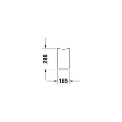Duravit Starck 3 Halbsäule aus Keramik 275x165x280mm, Weiß Hochglanz, unter Waschti... DURAVIT-0865170000 4021534223174 (Abb. 1)