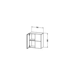 Duravit L-Cube Halbhochschrank Echtholzfurnier 363x700x800mm Eiche Marmoriert Matt... DURAVIT-LC117705555 4067116355901 (Abb. 1)