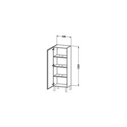Duravit L-Cube Halbhochschrank Echtholzfurnier 363x500x1320mm Eiche Marmoriert Mat... DURAVIT-LC1179L5555 4067116355833 (Abb. 1)