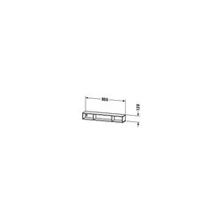 Duravit L-Cube Regalelement Wandmontage 140x800x120mm, Mattweiß, 3 oF, mit Befesti... DURAVIT-LC120001818 4053424297613 (Abb. 1)