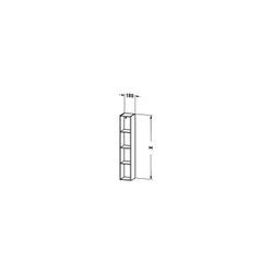Duravit L-Cube Regalelement Wandmontage 180x180x1000mm, Mattweiß, 4 oF, mit Befest... DURAVIT-LC120501818 4053424296845 (Abb. 1)