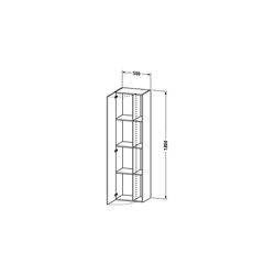 Duravit DuraStyle Hochschrank Dekor 360x500x1800mm Leinen Matt/Mattweiß, 1 Tür R, ... DURAVIT-DS1249R7518 4053424621517 (Abb. 1)