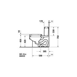 Duravit Vero WC-Sitz Rechteckig, Weiß Hochglanz 374x51x469mm mit Absenkauto. Sitzga... DURAVIT-0069390000 4021534484407 (Abb. 1)