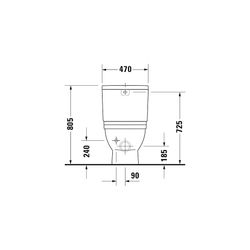 Duravit Starck 3 Stand WC für Kombination 735x435x435mm, Weiß Hochglanz, 6l, Tiefsp... DURAVIT-2104090000 4021534346842 (Abb. 1)