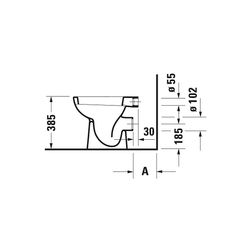 Duravit D-Code Stand WC 480x350x385mm, Weiß Hochglanz, 6l, Tiefspüler, halb offen, ... DURAVIT-2108090000 4021534344244 (Abb. 1)