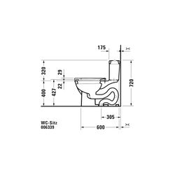 Duravit WC-Sitz, Weiß HG 372x51x488mm mit Absenkauto. Sitzgarnitur ab. Weiße Edelst... DURAVIT-0063390000 4021534634321 (Abb. 1)