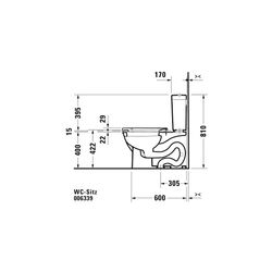 Duravit WC-Sitz, Weiß HG 372x51x488mm mit Absenkauto. Sitzgarnitur ab. Weiße Edelst... DURAVIT-0063390000 4021534634321 (Abb. 1)