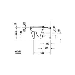 Duravit WC-Sitz, Weiß HG 372x51x488mm mit Absenkauto. Sitzgarnitur ab. Weiße Edelst... DURAVIT-0063390000 4021534634321 (Abb. 1)
