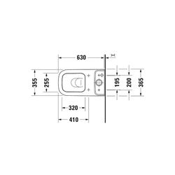 Duravit Happy D.2 Stand WC für Kombination 630x365x415mm, Weiß HG, HygieneGlaze, 4,... DURAVIT-2134092000 4053424325606 (Abb. 1)