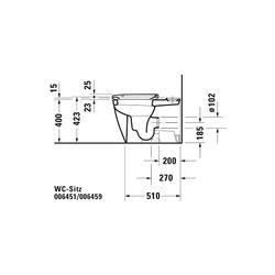 Duravit Happy D.2 WC-Sitz D-shaped, Weiß HG 359x43x430mm mit Absenkauto. Sitzgarnit... DURAVIT-0064590000 4021534870989 (Abb. 1)