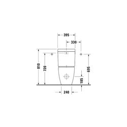 Duravit Happy D.2 Stand WC für Kombination 630x365x415mm, Weiß HG, HygieneGlaze, 4,... DURAVIT-2134092000 4053424325606 (Abb. 1)