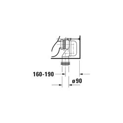Duravit Darling New Stand WC für Kombination 630x370x415mm, Weiß Hochglanz, Wonder... DURAVIT-21380900001 4021534606229 (Abb. 1)