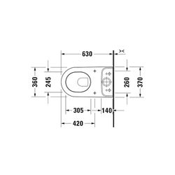 Duravit Darling New Stand WC für Kombination 630x370x415mm, Weiß Hochglanz, Wonder... DURAVIT-21380900001 4021534606229 (Abb. 1)