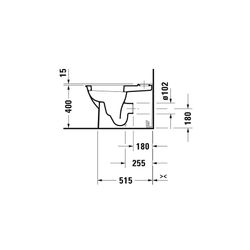 Duravit Darling New Stand WC für Kombination 630x370x415mm, Weiß Hochglanz, Wonder... DURAVIT-21380900001 4021534606229 (Abb. 1)