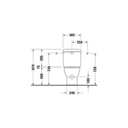 Duravit Darling New Stand WC für Kombination 630x370x415mm, Weiß Hochglanz, Wonder... DURAVIT-21380900001 4021534606229 (Abb. 1)