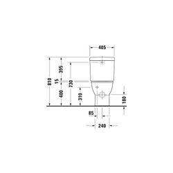 Duravit Darling New Stand WC für Kombination 630x370x415mm, Weiß Hochglanz, Wonder... DURAVIT-21380900001 4021534606229 (Abb. 1)