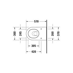 Duravit Darling New Stand WC 570x360x400mm, Weiß Hochglanz, Back to wall, 4,5l, Tie... DURAVIT-2139090000 4021534606199 (Abb. 1)