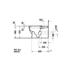 Duravit WC-Sitz, Weiß HG 372x51x488mm mit Absenkauto. Sitzgarnitur ab. Weiße Edelst... DURAVIT-0063390000 4021534634321 (Abb. 1)