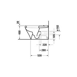 Duravit DuraStyle Stand WC für Kombination 705x370x420mm, Weiß Hochglanz, 4,5l, Tie... DURAVIT-2156090000 4021534854569 (Abb. 1)
