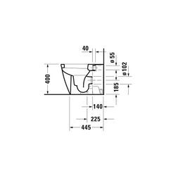 Duravit Happy D.2 Stand WC 570x365x400mm, Weiß HG, Back to wall, 4,5/3l, Tiefspüler... DURAVIT-2159090000 4021534856105 (Abb. 1)