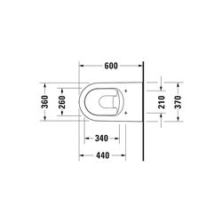 Duravit ME by Starck Stand WC 600x370x400mm, Weiß Hochglanz, WonderGliss, Back to ... DURAVIT-21690900001 4021534966842 (Abb. 1)