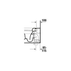 Duravit ME by Starck Stand WC für Dusch-WC-Sitz 600x370x400mm, Weiß HG, Back to wal... DURAVIT-2169590000 4021534966859 (Abb. 1)