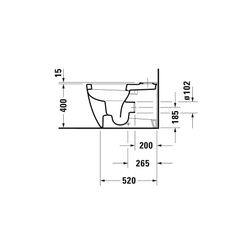 Duravit ME by Starck Stand WC für Kombination 650x370x415mm, Weiß Hochglanz, 4,5l, ... DURAVIT-2170090000 4021534966477 (Abb. 1)