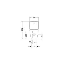 Duravit ME by Starck Stand WC für Kombination 650x370x415mm, Weiß Hochglanz, 4,5l, ... DURAVIT-2170090000 4021534966477 (Abb. 1)