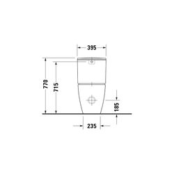 Duravit ME by Starck Stand WC für Kombination 650x370x415mm, Weiß Hochglanz, 4,5l, ... DURAVIT-2170090000 4021534966477 (Abb. 1)