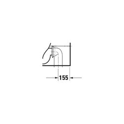 Duravit No.1 Stand WC für Kombination 650x365x420mm, Weiß Hochglanz, HygieneGlaze, ... DURAVIT-2182092000 4053424507804 (Abb. 1)