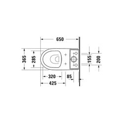 Duravit No.1 Stand WC für Kombination 650x365x420mm, Weiß Hochglanz, HygieneGlaze, ... DURAVIT-2182092000 4053424507804 (Abb. 1)