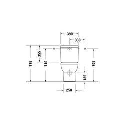 Duravit No.1 Stand WC für Kombination 650x365x420mm, Weiß Hochglanz, HygieneGlaze, ... DURAVIT-2182092000 4053424507804 (Abb. 1)