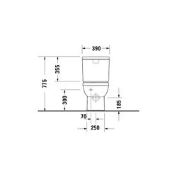 Duravit No.1 Stand WC für Kombination 650x365x420mm, Weiß Hochglanz, HygieneGlaze, ... DURAVIT-2182092000 4053424507804 (Abb. 1)