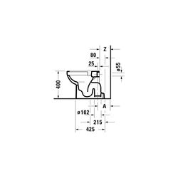 Duravit No.1 Stand WC 560x370x400mm, Weiß Hochglanz, 4,5l, Tiefspüler, rimless, sen... DURAVIT-2184010000 4053424507583 (Abb. 1)
