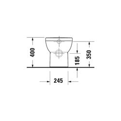Duravit No.1 Stand WC 480x370x400mm, Weiß Hochglanz, 4,5l, Tiefspüler, rimless, waa... DURAVIT-2184090000 4053424507552 (Abb. 1)