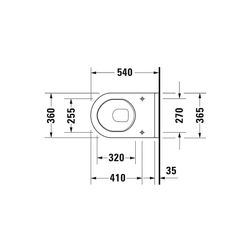 Duravit Starck 3 Wand-WC 540x365x355mm, Weiß Hochglanz, 4,5l, Tiefspüler, geschloss... DURAVIT-2200090000 4021534223037 (Abb. 1)