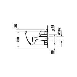 Duravit Starck 3 Wand-WC 540x365x355mm, Weiß Hochglanz, 6l, Flachspüler, geschlosse... DURAVIT-2201090000 4021534223631 (Abb. 1)