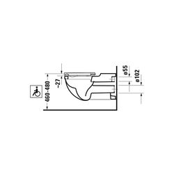 Duravit Starck 3 Wand-WC 700x370x355mm, Weiß Hochglanz, 6l, Tiefspüler, geschlossen... DURAVIT-2203090000 4021534278549 (Abb. 1)