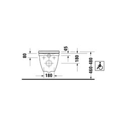 Duravit Starck 3 Wand-WC 700x370x355mm, Weiß Hochglanz, 6l, Tiefspüler, geschlossen... DURAVIT-2203090000 4021534278549 (Abb. 1)