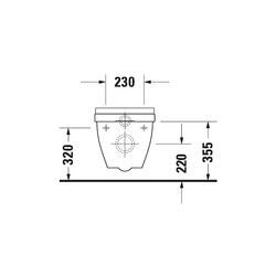 Duravit Starck 3 Wand-WC 545x365x355mm, Weiß Hochglanz, 6l, HygieneGlaze, Tiefspüle... DURAVIT-2206092000 4053424325125 (Abb. 1)