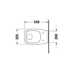 Duravit D-Code Wand-WC 540x355x350mm, Weiß Hochglanz, 6l, HygieneGlaze, Flachspüler... DURAVIT-2210092000 4053424326054 (Abb. 1)
