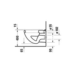Duravit D-Code Wand-WC 540x355x350mm, Weiß Hochglanz, 6l, HygieneGlaze, Flachspüler... DURAVIT-2210092000 4053424326054 (Abb. 1)