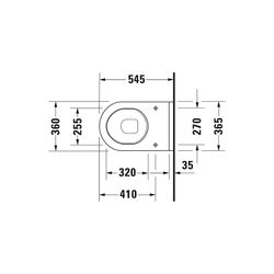 Duravit Starck 3 Wand-WC 545x365x420mm, Weiß Hochglanz, 6l, HygieneGlaze, Tiefspüle... DURAVIT-2215092000 4053424324876 (Abb. 1)